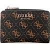GUESS Laurel II Zip Around Card Case, Brown Logo