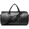 BOLOSTA Borsa porta abiti da viaggio in pelle convertibile da uomo con scomparto per scarpe, impermeabile, perfetta per viaggi d'affari/regali per marito, Nero