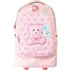 Colourbook Zaino Trolley Scuola Elementare Bambina Coccolotti Rosa 33 Litri Con Gadget Love Tell 3 Scomparti Schienale Ergonomico Ruote Silenziose Rinforzato