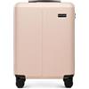 WITTCHEN Stripes Line Valigia da cabina 55 × 39 × 20 cm (M) | (36 L), ABS rigido, 4 ruote 360° e lucchetto combinazione | Trolley bagaglio a mano formato, Ryanair/ITA Airways - Colore: Rosa cipria
