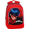 Panini MIRACULOUS - Zaino Organizzato Ladybug Scuola, Spallacci Regolabili, Vano e Ampia Tasca Frontale a Zip - Zaino Bambino e Zainetto Bambina per Scuola e Free Time