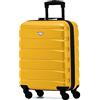 Flight Knight Valigie Rigide in ABS Leggere a 4 Ruote - Bagaglio a mano approvato per oltre 60 compagnie aeree tra cui easyJet, Jet2 e dimensioni massime per Ryanair (Priorita) 55x40x20cm