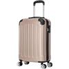 Malu Shoes Valigia 55x35x20 ruota smontabile 50x36x20 cm EasyJet Trolley Bagaglio a mano in ABS 4 Ruote Rimovibili (55x35x20 ruota smontato 50x36x20 cm) colori misti (ORO)