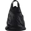 Emila Zainetto donna nero ecopelle zaino monospalla ragazza tempo libero casual vintage elegante da universita gita passeggio scuola ufficio lavoro leggero di moda fashion Black