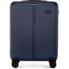 WITTCHEN Stripes Line Valigia da cabina 55 × 39 × 20 cm (M) | (36 L), ABS rigido, 4 ruote 360° e lucchetto combinazione | Trolley bagaglio a mano formato, Ryanair/ITA Airways - Colore: Blu navy