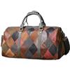 CYMMIYT Borsone da Viaggio Pelle Borsa da viaggio trapuntata in vera pelle da uomo retrò, borsa a tracolla, borsa da lavoro