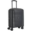 NPLE Krypton - Trolley S Espandibile Bagaglio a Mano, 55 x 40 x 20 cm, con TSA, Con cerniera espandibile 5 cm 35/41 L, super leggero 2,4 kg (Black, Bagaglio a mano 55x40x20cm)