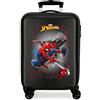Marvel Spiderman Red Trolley cabina Nero 38x55x20 cms Rigida ABS Chiusura a combinazione numerica 34L 2,6Kgs 4 doppie ruote Bagaglio a mano