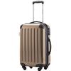 HAUPTSTADTKOFFER - Bagaglio a mano Rigida Alex, TSA, Taglia 55 cm, 42 Litri, Colore Champagne