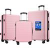 Shavont 3 Set di Bagaglio a Mano Piccola, Bagaglio da Stiva Media Grande, Valigia da Viaggio Trolley Rigida Ryanair Cabina con Lucchetto in ABS+PC
