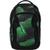 satch match plus zaino scuola satch ergonomico, espandibile 35 litri, unisex per ragazze e ragazzi, ideale per scuola Seismic Green - Nero