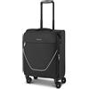Stratic Valigia bagaglio a mano taska | Trolley da cabina con 4 ruote, serratura a combinazione, maniglia con serratura, piega ad espansione | 40 cm x 21 cm x 55 cm | 2,55 kg