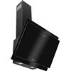GURARI GCH S 411 BL 60 Prime - Cappa aspirante con kit di ricircolo d'aria, 60 cm, vetro nero, 1000 m³/h, 4 livelli, display, aspirazione perimetrale, timer, telecomando
