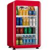 KLARSTEIN Audrey Evo Frigorifero per bevande da 95 L - Frigorifero per bevande con sportello in vetro, luce LED, temperatura regolabile 0-10 °C, 3 ripiani, funzionamento silenzioso