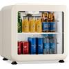 KLARSTEIN Audrey Evo Frigorifero per bevande da 45 L - Frigorifero per bevande con sportello in vetro, luce LED, temperatura regolabile 0-10 °C, funzionamento silenzioso