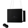 KKT KOLBE Cappa aspirante a isola 40 cm | Acciaio inox e vetro nero | Comando SensorTouch | Illuminazione LED | 4 livelli di potenza | Ricircolo | BOX400S