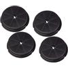 keenberk Beko - Filtro al carbone di ricambio per cappe aspiranti, adatto per CWB6, CWB6550X, CWB9550X, CWB9610X, H-ACK62258, set super risparmio da 4 pezzi