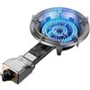 Generico Fornello A Gas Portatile Da 7/10 KW, Bruciatore Wok Ad Alto Rendimento A Doppio Anello Di Fuoco, Piano Lavoro A GPL For Carichi Pesanti/Naturale, Con Protezione Guasto(NG,10kw)