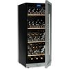 Les Petits Champs Cantinetta CAVCE160 per conservazione ed invecchiamento del vino, libera installazione, 160 bottiglie, acciaio inox, temperatura da 5°C a 22°C, vetro anti-UV, luce LED