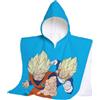 hermet, Telo Mare Con Cappuccio Dragon Ball, Poncho Mare Maxi da Bambino, 60x60 cm, Asciugamano da Spiaggia o Piscina, 100% Morbido Cotone
