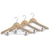Zeller 17114 - Set 3 grucce Appendiabiti con Morsetti, 44,5 cm, Colore: Ecru