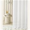 ROOM99 Novelia - Tenda con occhielli, 140 x 270 cm, larghezza x altezza per soggiorno, trasparente, moderna, per soggiorno, camera da letto, colore bianco liscio, 1 pezzo