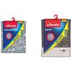 Vileda Premium 2 in 1 Copriasse da Stiro con Superficie Rivestita di Alluminio, 3 Strati & Rapid Copriasse da Stiro Universale, in Cotone e Alluminio, Termoriflettente con Fermacorda, Grigio