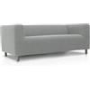 FAVERTI Copridivano compatibile con divano KLIPPAN 2 posti di Ikea | Modello NOVELE | Grigio chiaro | Protezione di qualità in tessuto jacquard in cotone