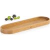 AdHoc Sottobicchiere Posto in legno di acacia, macina sale e pepe, supporto per latte e zucchero, supporto per tè e caffè, ampolla per candele, 35 x 8 cm