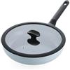 BK Enjoy - Set di 2 padelle in ceramica antiaderente, Ø 24/28 cm, senza PFAS, per cottura a induzione, utilizzabile in forno fino a 160 °C, lavabile in lavastoviglie, riscaldamento rapido, impugnatura
