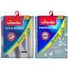 Vileda Total Reflect Telo da Stiro, Copriasse da Stiro Universale, Imbottito, con Elastico, in Tessuto & Premium 2 in 1 Copriasse da Stiro Universale, Termoriflettente, 3 Strati
