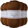 Utopia Crafts DK - Gomitolo di filato doppio, 5 x 100 g, colore ruggine