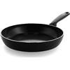 GreenPan Torino 30 cm Padella in Ceramica Antiaderente Sano, Senza PFAS, Induzione, Lavabile in lavastoviglie, Adatta al forno fino a 160°C, Nero