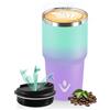 HoneyHolly Termos Caffè 600 ML, Tazza termica Riutilizzabili Prova di Perdite, Bicchiere Termico, Acciaio Inox 304, Travel Mug per Caffè Caldo e Freddo, Latte e Tè