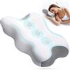 Euqvunn 【Design a 3 scanalature migliorato】 Cuscino ergonomico in memory foam - Supporto per collo e spalle, federa rinfrescante in seta ghiaccio, 3 altezze, adatto a tutte le posizioni di riposo