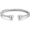 COOLSTEELANDBEYOND Elastico Regolabile Braccialetto del Polsino, Bracciale da Uomo Donna, Acciaio Inossidabile, Cavo Intrecciato Lucido