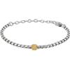Breil - Bracciale da Uomo Collezione KALEIDO TJ2993 - Gioielli Uomo - Bracciale Uomo con Catena e Piccolo Esagono in Acciaio, Silver e IP Gold - 22 cm