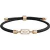 Salia Gold Paris Bracciale - oro 18 carati - 0.27 gr - cordino tressé noir Une enveloppe cachetée con un sceau en forme de cœur- Bene rifugio - Idea regalo - Punzone 750 - Certificato di autenticità - Salia Gold Paris