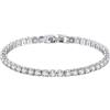 NJIEzhao Bracciale Tennis Bracciale in Argento Sterling S925 con Pallina da Tennis da Donna, Semplice Fidanzamento, Matrimonio, Gioielli con Ciondolo 4 mm 16-20 cm(16cm)