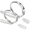 BOSONS I Love You Anello di Proiezione Segreto, di Coppia con Proiezione Scolpita Leggera Regolabile S925, Romantico Abbinato Fatto a Mano in Argento Sterling Regalo per Coppia