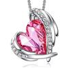 CDE Collana Donna Cuore Regalo Gioielli Donna Pendente Placcata Oro con Pietra di Nascita per Festa Della Mamma Compleanno San Valentino per Lei Mamma Fidanzata Moglie