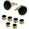 Spacmirrors Gemelli da uomo, 8 pezzi, gemelli e borchie da uomo, set di gemelli e borchie per camicia da smoking per matrimonio, San Valentino, festival, compleanno, anniversario, laurea regalo, 20mm x 18mm