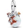 Pandora Sterling silver Enamel Synthetic Opal White 793532C01 Pendente