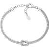 Amen Bracciale da Donna Collezione Nodo d'Amore. Bracciale in Argento 925 rodiato e Oro. Lunghezza: 16 + 3 cm. La referenza è BRNOAMBG16