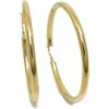 Never say Never Orecchini a cerchio, in oro giallo 18 carati, larghezza 3 mm, diametro esterno 4,5 cm, Peso 4,3 g di oro da 18 carati