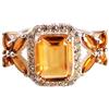 Ravishing Impressions Jewellery - Anello in argento Sterling 925 con pietra citrina, gioielli di design RI-5233 e Argento, 9,5, colore: Giallo, cod. RI-5233-5