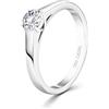 EDELIND Anello di fidanzamento donna - Diamante naturale 0.05-1 ct - oro bianco 18k 750 - certificato GIA, confezione regalo - Simbolo d'amore