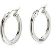 GUESS Orecchini a cerchio con logo di base, Small, Metallo
