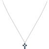 Morellato Collana da donna in argento 925 riciclata con croce, Tennis, collezione TESORI, argento 925, zirconia cubica