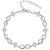 jewelora Bracciale Personalizzato Donna con Nome Inciso Bracciale Mamma con Pietre Portafortuna per Moglie Nonna Regali Festa Della Mamma, San Valentino, Natale (B-Nomi 5)